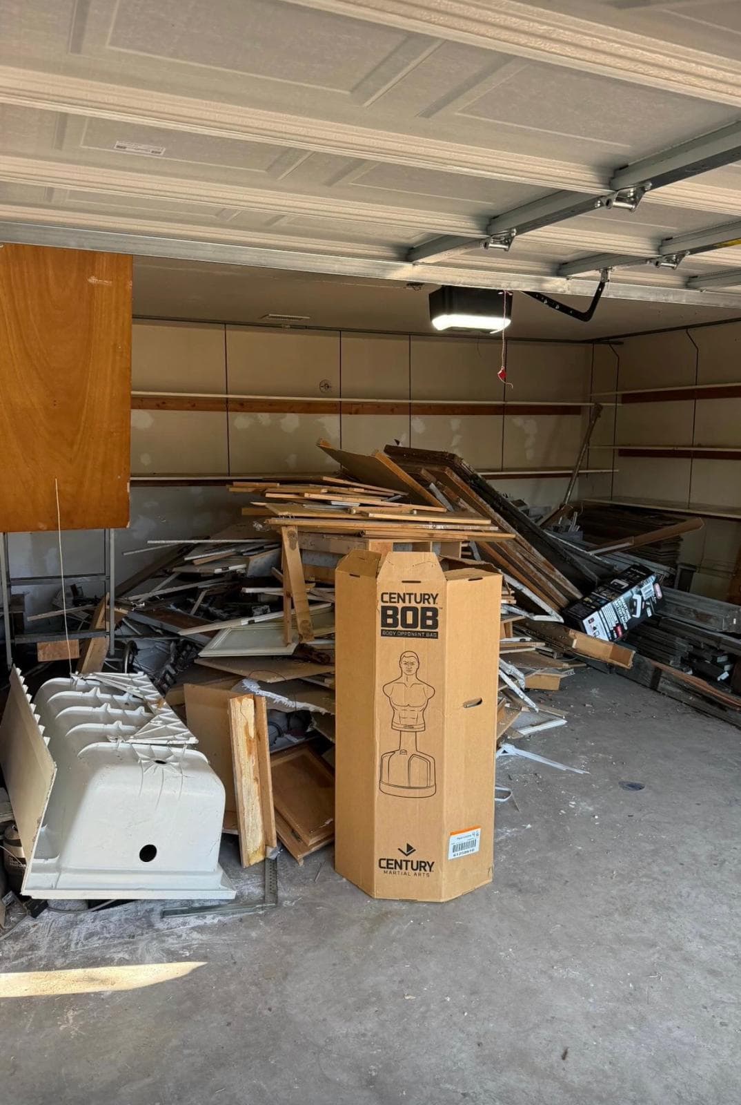 Garage full of junk before cleanout by Sacramento junk removal company