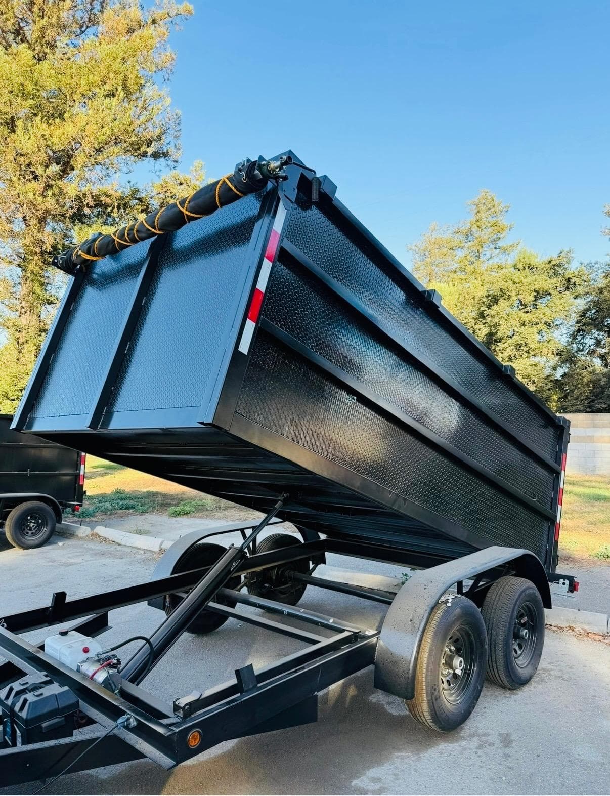 Junk removal trailer loaded with debris in Sacramento California